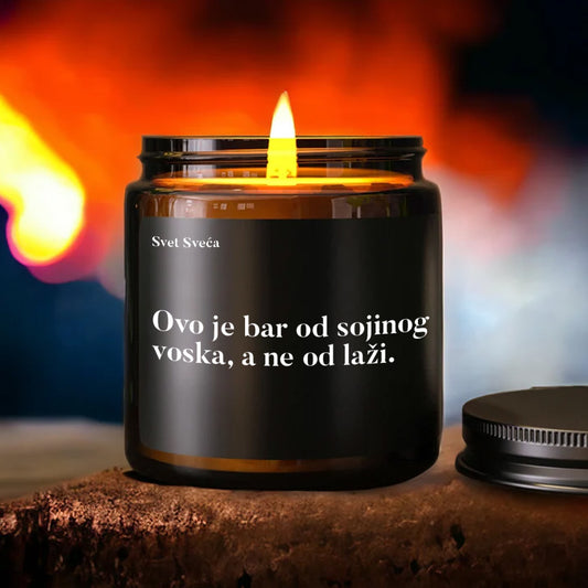 Ovo je bar od sojinog voska, a ne od laži sveća